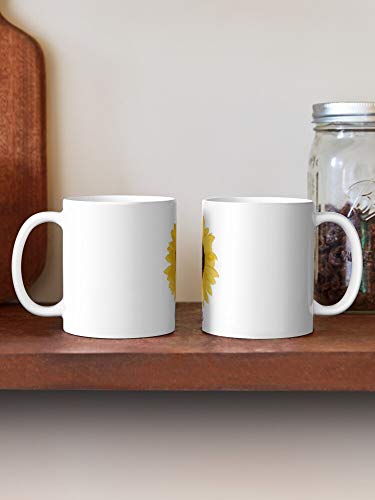 HUONGLILY Living Yellow Names AVA Script Anna Quote Alise Best Mug Tiene 11oz de Mano Hechas de cerámica de mármol Blanco