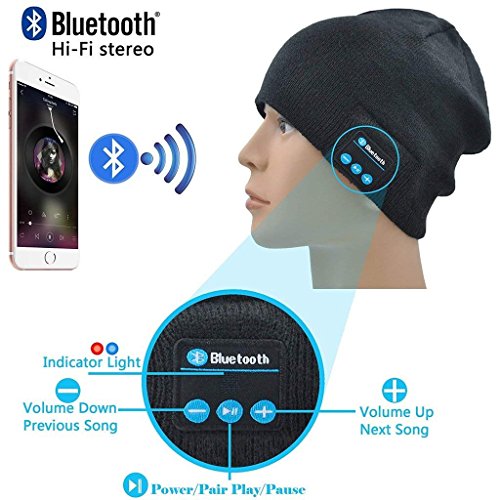 I de sonite Unisex One Size de Invierno Gorro con Built-in Wireless Altavoces estéreo de Auriculares para Hisense Infinity KO C20