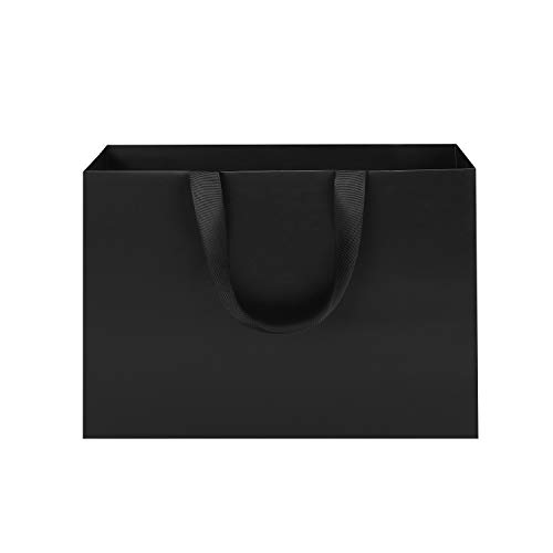 IBLUELOVER 10 bolsas de regalo de papel Kraft bolsas de regalo con asas de cuerda grande bolsa de la compra para fiestas bodas cumpleaños Navidad Halloween