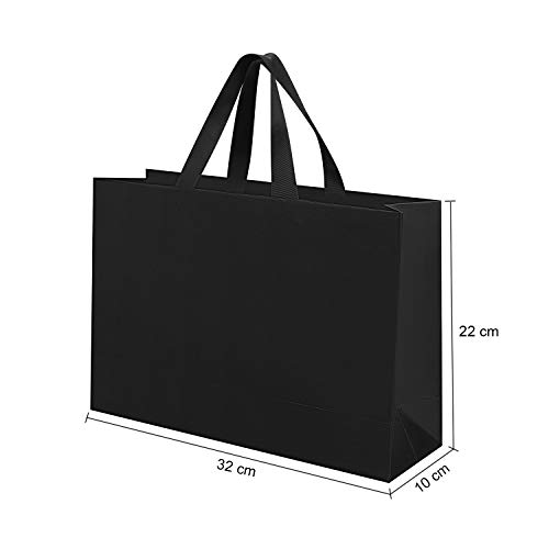 IBLUELOVER 10 bolsas de regalo de papel Kraft bolsas de regalo con asas de cuerda grande bolsa de la compra para fiestas bodas cumpleaños Navidad Halloween