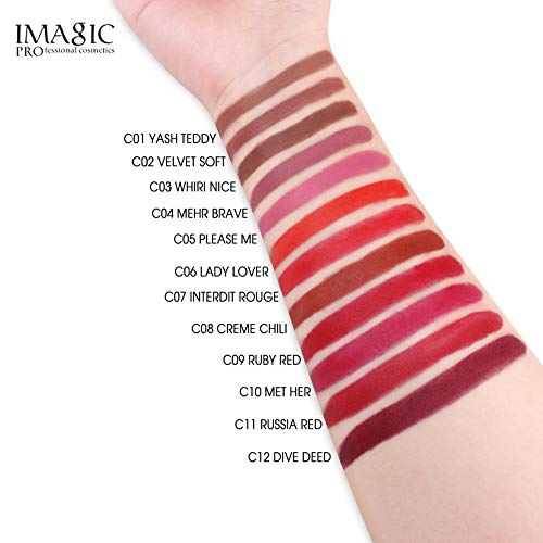 IMAgIC Lápiz labial Crystal Lipstick 12# DIVE DEEP