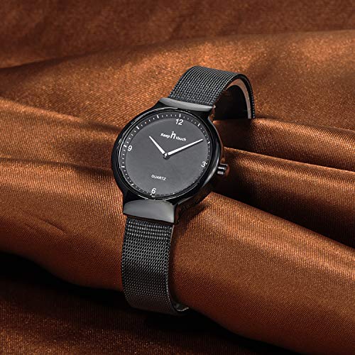 Infinito U-Reloj Pareja Reloj de Cuarzo Ultrafino para Mujer Moda Relojes de Pulsera Casual Impermeable de Acero Inoxidable Idea Regalo para Pareja