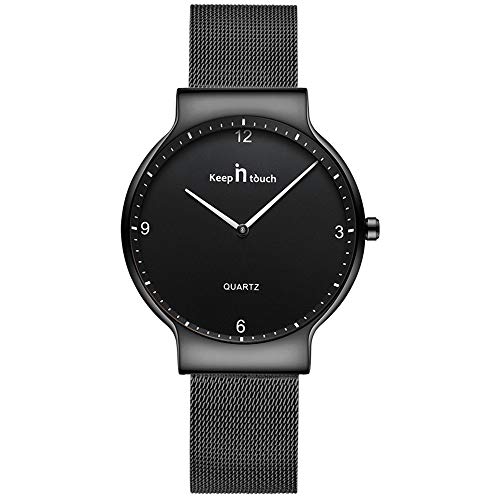 Infinito U-Reloj Pareja Reloj de Cuarzo Ultrafino para Mujer Moda Relojes de Pulsera Casual Impermeable de Acero Inoxidable Idea Regalo para Pareja