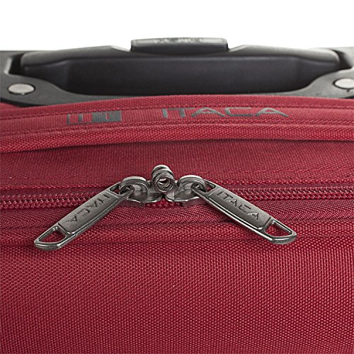 ITACA - Maleta Cabina de Viaje 2 Ruedas Trolley 55 cm de Poliéster EVA. Equipaje de Mano. Pequeña Semirígida Resistente Cómoda y Ligera. Blanda. Calidad T71950, Color Rojo