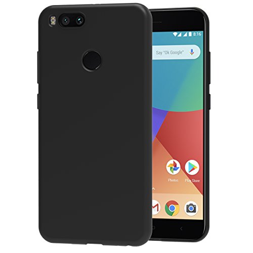 ivoler Funda Carcasa Gel Negro para Xiaomi Mi A1 / Xiaomi Mi 5X, Ultra Fina 0,33mm, Silicona TPU de Alta Resistencia y Flexibilidad