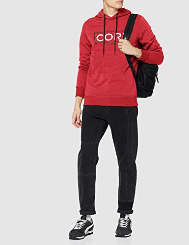 Jack & Jones JCOBOOSTER Sweat Hood Oct 19 Sudadera con Capucha, Rojo (Rio Red Rio Red), XXL para Hombre