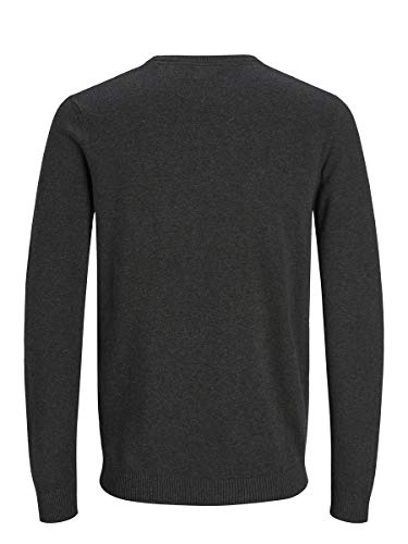 Jack & Jones Jjebasic Knit Crew Neck Noos suéter, Gris (Dark Grey Melange Dark Grey Melange), X-Large para Hombre