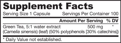 Jarrow Formulas Green Tea 500mg - 100 Cápsulas