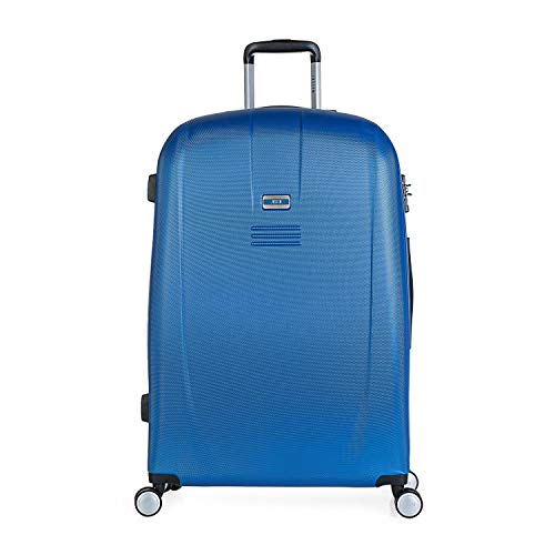 JASLEN - Maleta Grande XL Rígida 4 Ruedas Trolley 77 cm ABS. Duradera Resistente y Ligera. Candado TSA. Viajes Largos. Marca de Calidad. Estudiantes y Profesionales. 56570, Color Azul