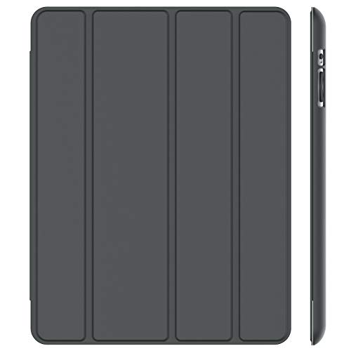 JETech Funda para iPad 4, iPad 3 y iPad 2, Carcasa con Soporte Función, Auto-Sueño/Estela, Gris Oscuro