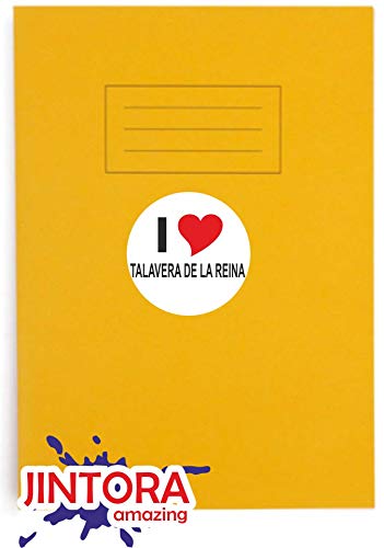 JINTORA - Adesivo/adesivo Auto I Love Heart - I Love Talavera DE LA Reina - JDM/Die Cut/OEM - Lunotto posteriore - Auto - portatile - esterno, Rotondo, misura: 80mm