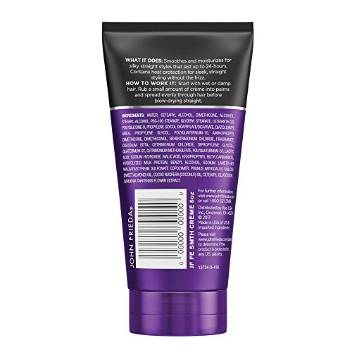 John Frieda Frizz Ease Crema de peinado de fijación recta, 5 oz