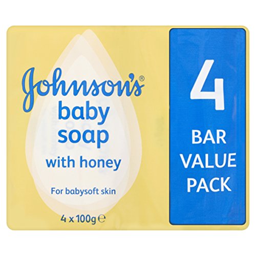 Johnson's Baby Jabón con Miel, 4 x 100g