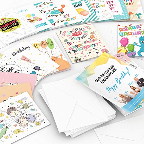 Joy Masters - 16 Tarjetas de Cumpleaños Infantiles | Paquete Variado para Niños y Niñas - Vol. 1