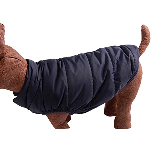 JoyDaog - Chaqueta de perro con forro polar de 2 capas para invierno y clima frío, extra suave, a prueba de viento, para cachorro y perros pequeños