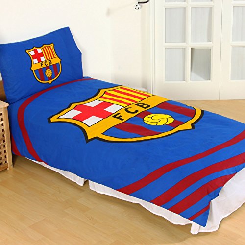 Juego de funda de edredón y almohada para cama individual oficial del FC Barcelona 'Pulse'