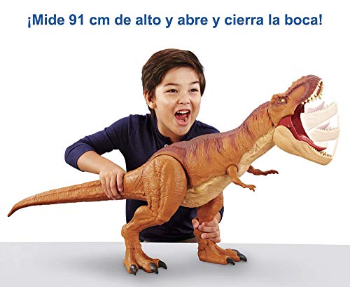 Jurassic World Tyrannosaurus Rex Supercolosal, dinosaurio de juguete, edad recomendada: 4 - 10 años (Mattel FMM63)