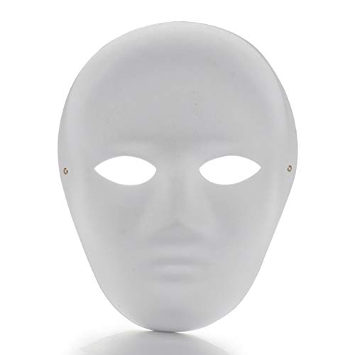 JYCRA DIY máscara blanca, 12 unidades de máscara de papel pintable máscara de máscaras lisa máscara de cosplay para Halloween Mardi Gras Party (6 hombres + 6 mujeres)