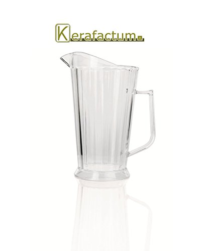 Kerafactum® – Grande lanzador Zumo Jarra Jarra para bebidas Agua Jarra Cerveza o limonada Agua Jarra con hielo labio 2 litros de plástico – Jug With Ice Lip