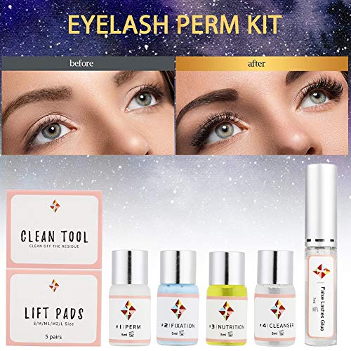 Kit de elevación de pestañas Kit de permanente de pestañas,Lash Lift Kit,Maquillaje De Pestañas,Lifting Pestañas Kit Profesional,Semi-permanente de pestañas rizado permanente,Duradero y natural