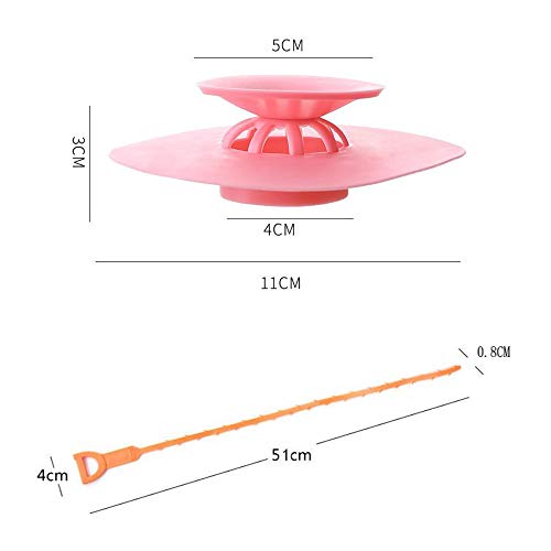 KKSJK Tapones de Drenaje de Silicona universales de 8 Piezas y Kits de Drenaje de Cabello, tapón de bañera con tapón de Fregadero