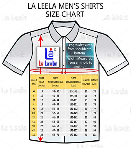 LA LEELA Obra clásica el Uso Diario de Playa Casual Corte Regular la Camisa Hawaiana de los Hombres Ghosts Blanco_AA118 XL-Pecho Contorno (in cms):121-132