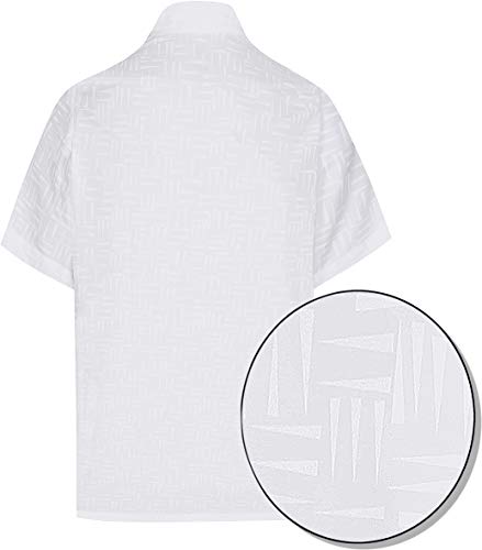 LA LEELA Obra clásica el Uso Diario de Playa Casual Corte Regular la Camisa Hawaiana de los Hombres Ghosts Blanco_AA118 XL-Pecho Contorno (in cms):121-132