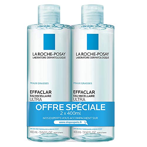 La Roche-Posay Effaclar Eau Micellaire Purifiante Lot de 2 x 400 ml