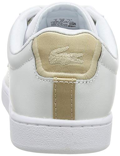 Lacoste Carnaby EVO 118 6 SPW, Zapatillas para Mujer, Blanco (White/Gold), 41 EU