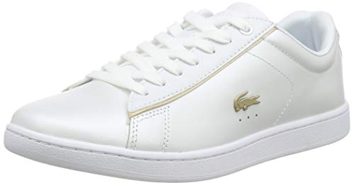 Lacoste Carnaby EVO 118 6 SPW, Zapatillas para Mujer, Blanco (White/Gold), 41 EU