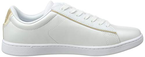 Lacoste Carnaby EVO 118 6 SPW, Zapatillas para Mujer, Blanco (White/Gold), 41 EU