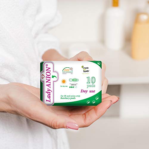 Lady Anion Compresas Sanitarias de uso diurno y Salvaslips, Algodón organico certificado – Set Super Ahorro (en total 132 piezas) I Compresas algodon