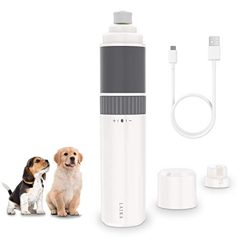 LAIKA Lima de Uñas Eléctrica para Perro y Gatos, Cortaúñas para Mascotas Pequeñas y Medianas, Almolador para Perros, Profesional USB Recargable, 40db Ultra Silencioso