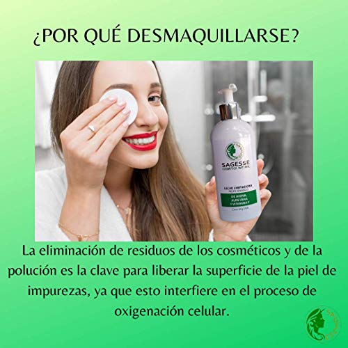 LECHE LIMPIADORA PIELES SENSIBLES DE AVENA, ALOE VERA Y VITAMINA F. BIO, NATURAL Y VEGANA 200ML. DE SAGESSE COSMETICA NATURAL