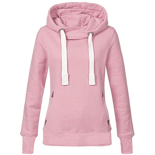 LEEDY Daily Hooded Pullover Tops Camisa, Camiseta de Manga Larga y Talla Grande para Mujer