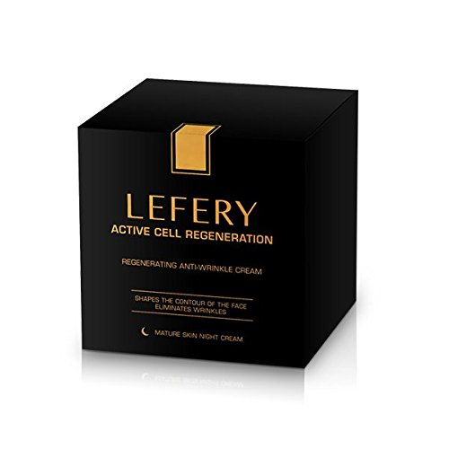 Lefery crema activa regeneradora celular | Efecto antiarrugas y antienvejecimiento | Crema de noche | con ácido hialurónico, colágeno y aceite de borraja | Hidratante para rostro y piel seca | 50 ml