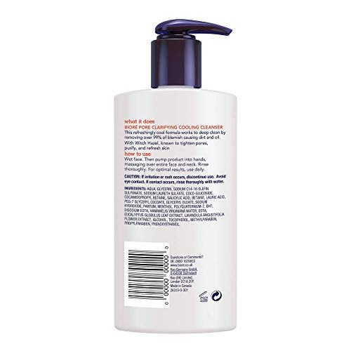 Limpiador de poros aclarador Biore Witch Hazel para piel propensa a manchas, 200 ml