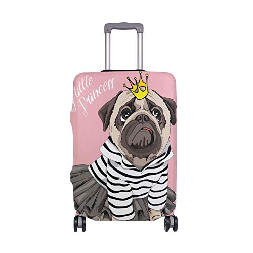 Lindo Perro de Dibujos Animados Pug My Little Princess Travel Equipaje con Ruedas giratorias Maleta de Equipaje de 20 Pulgadas