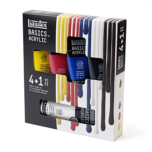 Liquitex Basics - Set de 4 tubos de pintura acrílica studio, 193 ml, multicolor