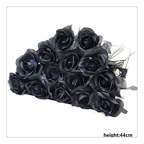 Lmy0624 Flor Artificial Rosa Negra Tulipán Preciosa Flor De Látex Estambres Boda Flor Falsa Dcor Home Party Memorial 44cm