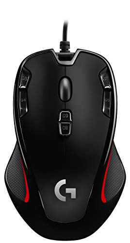 Logitech G300s Ratón Gaming con Cable, Ambidiestro, RGB, Peso Reducido, 9 Botones Programables, Memoria Integrada, PC/Mac ,Negro