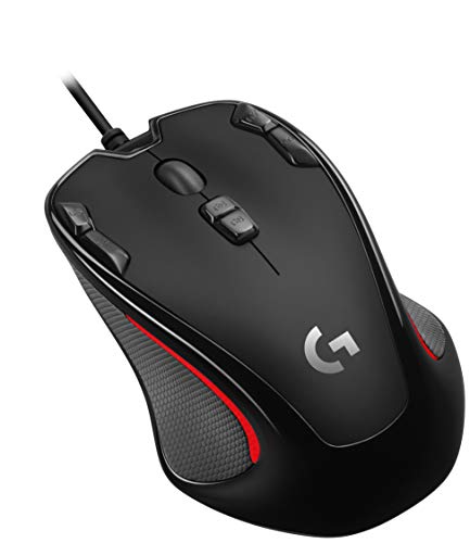 Logitech G300s Ratón Gaming con Cable, Ambidiestro, RGB, Peso Reducido, 9 Botones Programables, Memoria Integrada, PC/Mac ,Negro