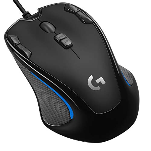 Logitech G300s Ratón Gaming con Cable, Ambidiestro, RGB, Peso Reducido, 9 Botones Programables, Memoria Integrada, PC/Mac ,Negro