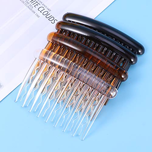 Lurrose 24 Piezas de plástico Peines Laterales para el Cabello Ondas en los Dientes Peines para Cabello insertado Peine Nupcial para el Cabello Fino (Color de Mezcla)