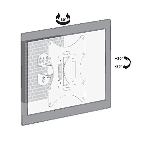 Maclean MC-501A B - Soporte de pared para pantalla TV LED LCD PLASMA para Panasonic, Philips, LG, Loewe, Medion, Samsung, Sharp, Hisense, Hitachi, Pioneer, Haier, Xoceco, Sony, TCL, KONKA, RCA, Toschiba, Orion, Fujitsu, Asus, Zoll 23