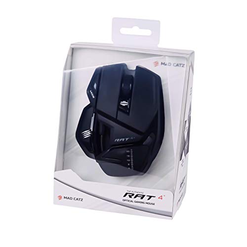 Mad Catz R.A.T. 4+ - Ratón (Mano Derecha, Óptico, USB, 7200 dpi, 8000 pps, Negro)