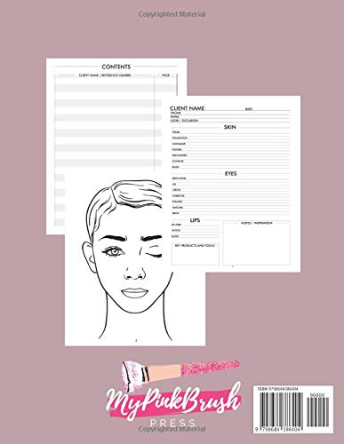 Makeup Face Charts For Makeup Artists: Client Tracker with Notes, Blank Face Chart Book, for Professional and Amateur