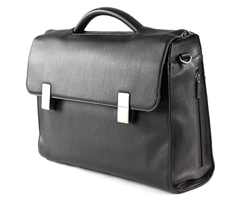 Mandarina Duck Detroit Briefcase cuero Black