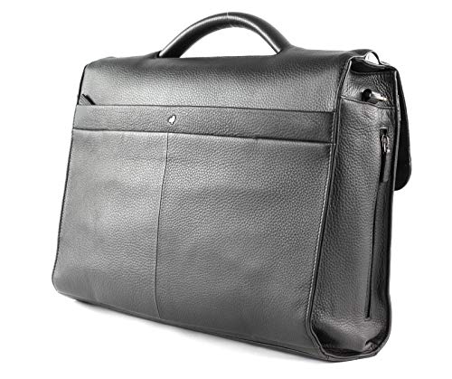 Mandarina Duck Detroit Briefcase cuero Black