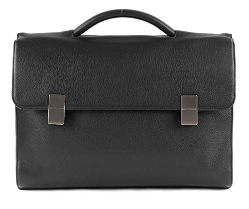 Mandarina Duck Detroit Briefcase cuero Black